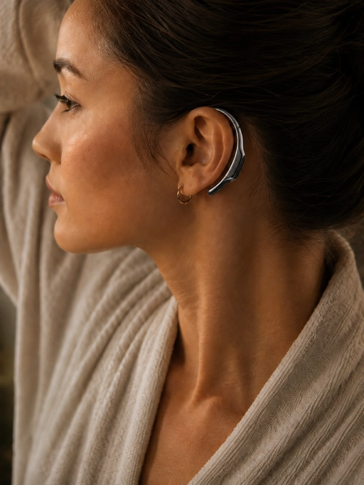 Worn behind the ear